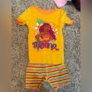 Disney Moana Kids Pajama Set - Yellow and Orange